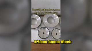 Mire: Exhibición de ruedas vítreas y de resina de D250 mm