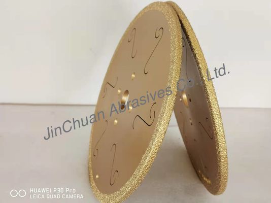 Golden Color 300mm Sintered Diamond Wheels With Noise Reduction Hole