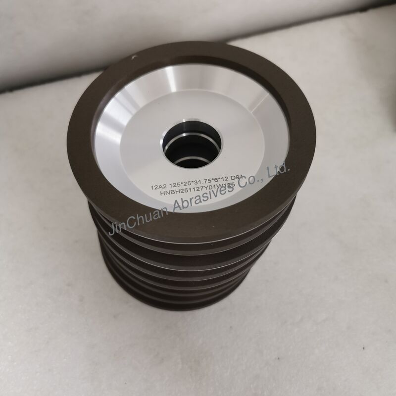 12A2 Resin  Bond Diamond Grinding Wheel  125*25T*31.75*6*12mm D91 Wet Grinding