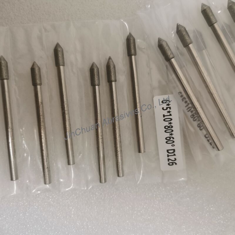 Custom-Made 6*5*10*80mm  30°-120° D126 Electroplated Grinding Bits For Cemented Carbide