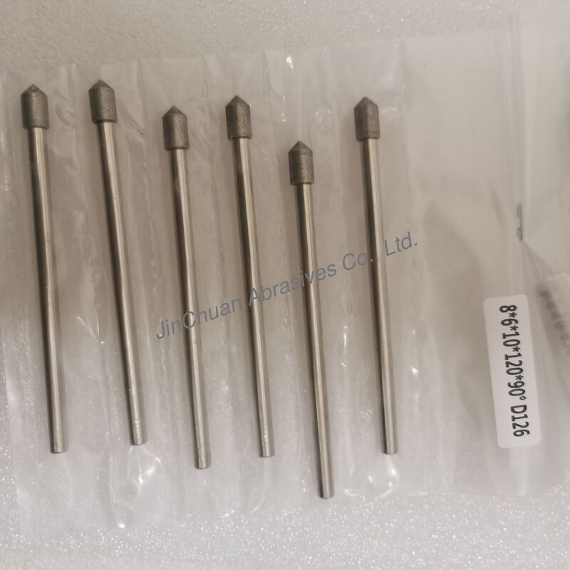 Custom-Made 8*6*10*120mm  30°-120° D126 Electroplated Grinding Bits For Cemented Carbide