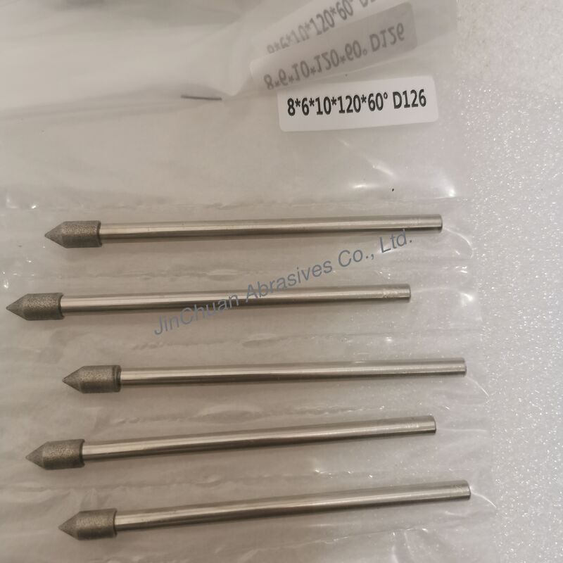 Custom-Made 8*6*10*120mm  30°-120° D126 Electroplated Grinding Bits For Cemented Carbide