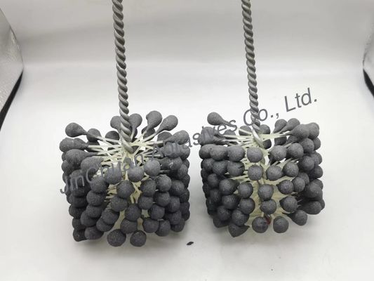cepillo de afilamiento flexible de la bola del cilindro de 100*80*200m m para los diámetros interiores que limpian y que acaban