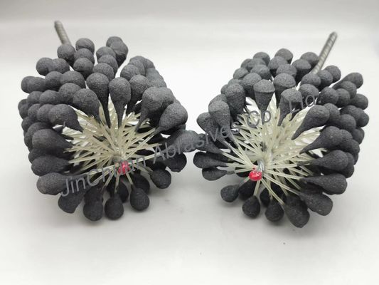 cepillo de afilamiento flexible de la bola del cilindro de 100*80*200m m para los diámetros interiores que limpian y que acaban