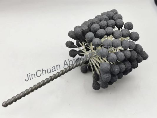 cepillo de afilamiento flexible de la bola del cilindro de 100*80*200m m para los diámetros interiores que limpian y que acaban