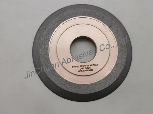 Resina híbrida de Diamond Grinding Wheels 1v1 del enlace para el CNC que muele 125*10*31.75*6 milímetro