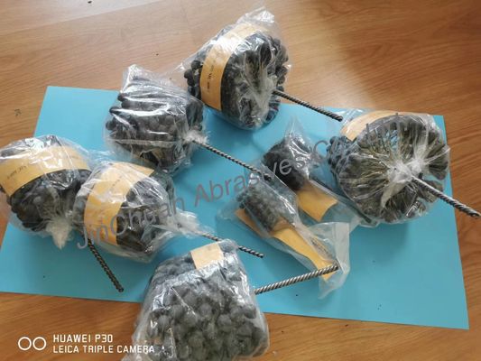 Gran eficiencia en el carburo de silicio, pincel de afilado redondo, abrasivos, manija de metal