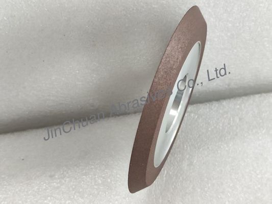 1V1 45 grados Reinoid Rueda de diamante de 100 mm de trabajo húmedo de resina unida Rueda de diamante