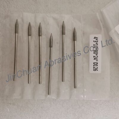 4*3*10*80mm 17°-120° D126 Piezas de rectificación electroalimentadas para carburo cementado