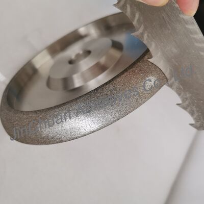Muela de afilado de CBN electrochapada con paso de diente de 22 mm y orificio interior de 25,4 mm para hoja de sierra de cinta
