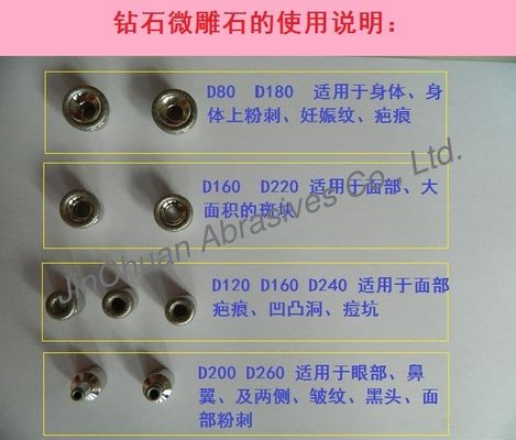 Fichero del diamante del masaje miniatura del diamante del acero inoxidable pequeño para la belleza de la piel