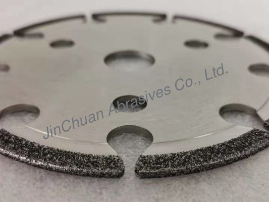 5" electrochapó las muelas abrasivas del CBN con la muela abrasiva del ciclón de Dinasaw ABN/CBN de las ranuras